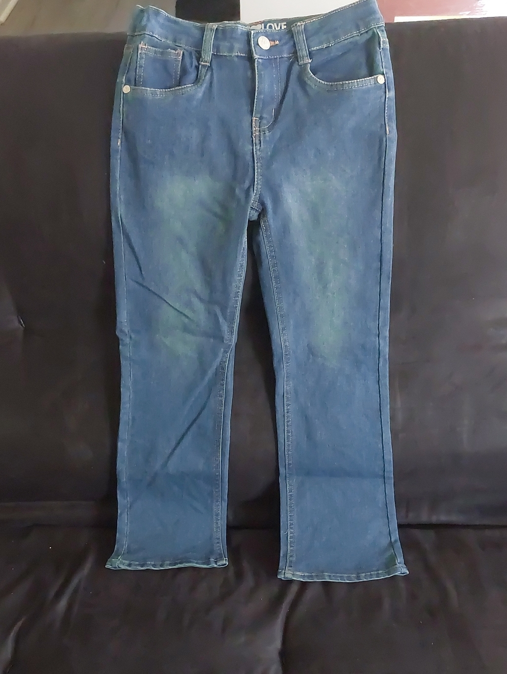Classic Girl's Bootcut Jeans in Denim Blue by